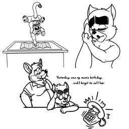 angry anthro armor clothing duo electronics eyes_closed hard_hat headgear helmet humanoid_hands male map multiple_poses overweight overweight_male phone pose sad shirt solo text topwear worried neenya domestic_cat felid feline felis mammal murid murine rat rodent 1:1 2021 absurd_res english_text hi_res monochrome