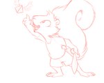 2020 5:4 anthro barefoot big_tail biped bottomwear buttonverse cheek_tuft clothing facial_tuft feet fluffy fluffy_tail holding_melee_weapon holding_object holding_sword holding_weapon male mammal melee_weapon mizzyam monochrome open_mouth pyramid rickie_squirrel rodent sciurid shorts simple_background sketch solo sword tail tree_squirrel tuft weapon white_background wings young young_anthro