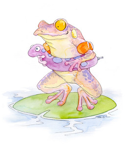 ambiguous_gender crouching feet feral inflatable inflatable_armbands lily_pad membrane_(anatomy) plant pool_float pool_toy purple_body purple_skin solo toes water webbed_feet webbed_hands yellow_body yellow_eyes yellow_skin ursula_vernon amphibian frog 2003 full-length_portrait painting_(artwork) pen_(artwork) portrait shaded traditional_media_(artwork) traditional_painting_(artwork) traditional_watercolor_(artwork) watercolor_(artwork)