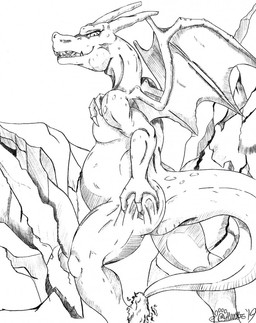 anthro belly butt butt_grab claws fangs female fire flaming_tail hand_on_butt hand_on_chest horn looking_at_viewer looking_back narrowed_eyes nude open_mouth slightly_chubby slightly_chubby_anthro slightly_chubby_female smile smiling_at_viewer solo standing tail teeth tongue wings marcushunter mythology nintendo pokemon charizard dragon generation_1_pokemon mythological_creature mythological_scalie pokemon_(species) scalie 2019 hi_res signature