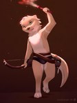 accessory anthro bag belt bow_(weapon) clothing furgonomics hunter male ranged_weapon solo tail tail_accessory tail_bag tribal walking weapon snowstormbat adrian_(snowstormbat) mammal mustelid otter 3:4 absurd_res full-length_portrait hi_res portrait