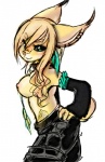 alternative_fashion anthro breasts clothed clothing dreamcatcher ear_piercing ear_tuft facial_piercing female fur hair harley_akkaddian leather looking_at_viewer nipples piercing pose side_view simple_background solo tattoo topless tuft white_background cyn. jeauno harley_cicero caracal caracal_(genus) felid feline lynx mammal artist_collaboration digital_media_(artwork) pinup shaded sketch