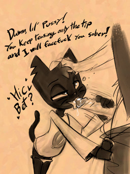 adult_on_young age_difference aged_down anthro anthro_focus anthro_on_anthro balls big_balls big_penis black_body black_fur bottomwear bottomwear_down clothed clothing dialogue drunk duo erection faceless_anthro faceless_character faceless_male fellatio female female_focus foreskin fur genitals handjob heart_symbol hearts_around_text holding_penis larger_anthro larger_male leaning leaning_forward leg_grab licking licking_tip loli looking_up male male/female motion_lines narrow_hips no_symbol older_anthro older_male oral panties panties_down pants pants_down pantsless partially_clothed path_lines penetration penile penis penis_lick penis_on_tongue profanity sex simple_background size_difference smaller_anthro smaller_female smaller_penetrated solo_focus standing substance_intoxication sweater symbol tan_background text text_with_heart thigh_grab thin_thighs tongue tongue_out topwear underwear underwear_down whiskers young young_anthro young_female younger_anthro younger_female younger_penetrated soulcentinel night_in_the_woods mae_borowski ambiguous_species domestic_cat felid feline felis mammal 2021 english_text monochrome sepia sketch