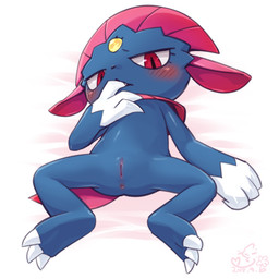 anus blush claws clitoral_hood female feral finger_fetish finger_in_mouth finger_play fingers genitals half-closed_eyes looking_at_viewer lying narrowed_eyes nude on_back red_eyes semi-anthro simple_background solo spread_legs spreading vulva white_background cotora third-party_edit nintendo pokemon felid generation_4_pokemon mammal pokemon_(species) weavile 1:1 2018 censor_removal_edit dated full-length_portrait portrait signature