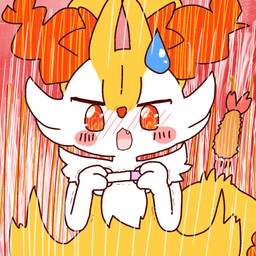 ambiguous_anthro ambiguous_gender anthro biped blush blush_stickers blushing_profusely bodily_fluids cute_fangs fangs food front_view open_mouth pregnancy_test shaking shocked shrimp_(food) solo spiral_pupils sweat sweatdrop teeth trembling annyui0611 nintendo pokemon braixen canid generation_6_pokemon mammal pokemon_(species) 1:1 2022 digital_drawing_(artwork) digital_media_(artwork) half-length_portrait hi_res japanese_description portrait translated_description