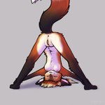 5_fingers anthro anus areola arm_tuft ass_up blep brown_body brown_fur brown_hair butt butt_tuft calf_tuft chest_tuft eyes_closed female fingers fur fur_tuft genitals hair leg_tuft light nipples orange_body orange_fur orange_hair plantigrade presenting presenting_anus presenting_hindquarters presenting_pussy pussy raised_tail shoulder_tuft simple_background smile solo tail tongue tongue_out tuft white_body white_fur white_hair fuzzledfur tabitha_(bagginsbandb) canid canine fox mammal 1:1 2023 hi_res lighting signature