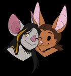 anthro duo eyebrows eyelashes looking_at_viewer simple_background smile transparent_background kittydee verelle bat mammal 2021 alpha_channel digital_media_(artwork)