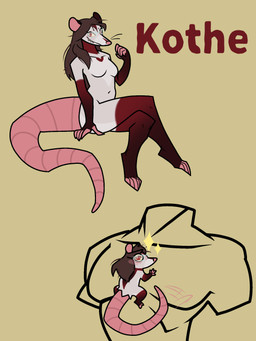 anthro big_muscles big_pecs big_tail blush breasts curvy_figure duo female fur hair huge_tail male muscular pecs smile tail tail_motion tailwag voluptuous warth anon american_opossum human mammal marsupial 3:4 digital_media_(artwork) hi_res