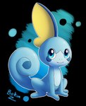 abstract_background ambiguous_gender big_eyes blue_eyes cheek_spots crouching curled_tail featureless_crotch feral fin head_fin leaning leaning_forward long_tail looking_at_viewer outline simple_background smile solo tail transparent_background white_outline bokurei nintendo pokemon amphibian generation_8_pokemon pokemon_(species) sobble 2019 alpha_channel hi_res