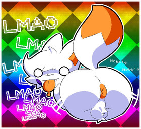anthro anus backsack ball_tuft balls big_butt border butt dipstick_tail empty_eyes fur genitals looking_at_viewer looking_back looking_back_at_viewer making_faces male markings nude_anthro orange_anus orange_body orange_fur orange_tongue puffy_anus rear_view rosy_cheeks snaggle_tooth solo tail tail_markings taunting teasing text tongue tongue_out tuft white_body white_border white_eyes white_fur wide_hips breakcoreyuri five_nights_at_freddy's five_nights_at_freddy's_world five_nights_at_frickbear's_(series) five_nights_at_frickbear's_3 scottgames lolbit_(fnaf) lolbit_(frickbear's) canid canine fox mammal 2026 colored digital_drawing_(artwork) digital_media_(artwork) shaded