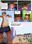 2024 4_fingers angry anthro bottomwear brown_body brown_fur building canid canine cheek_tuft city city_background cityscape clothed clothing comic confusion detailed_background dialogue disney driving duke_weaselton duo english_text facial_tuft fairytalesartist fingers fox fur gideon_grey hi_res lagomorph least_weasel leporid looking_down macro macro_anthro macro_male male mammal multicolored_body multicolored_fur mustelid musteline outside pawpads paws pivoted_ears red_eyes red_fox shirt shocked shorts size_difference speech_bubble teeth text topwear true_fox true_musteline tuft vehicle weasel yelling zootopia