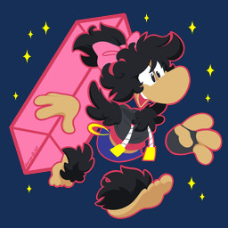 4_fingers 4_toes barefoot big_nose black_body black_clothing black_crop_top black_eyes black_fur black_hair black_shirt black_topwear blue_bottomwear blue_clothing blue_skirt bottomwear clothed clothed_female clothed_humanoid clothing crop_top eyelashes feet female fingers floating_hands floating_head floating_torso fully_clothed fully_clothed_female fully_clothed_humanoid fur gem hair midriff open_mouth open_smile pink_hair_bow ponytail red_line_art red_mouth shirt skirt smile solo sparkles tan_body tan_skin teeth toes topwear walking raygirl art_fight rayman_(series) ubisoft fan_character rayshinji humanoid raypeople_(rayman) 1:1 2025 alpha_channel colored colored_line_art digital_drawing_(artwork) digital_media_(artwork) english_description hi_res shaded signature