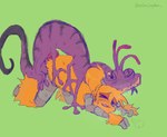 anal anal_penetration anthro duo female fur male orgasm_face penetration purple_body purple_scales scales tongue tongue_out yellow_body yellow_fur ratnamedgopher big_blue_bubble disney monsters_inc my_singing_monsters pixar randall_boggs chameleon hoola_(my_singing_monsters) lizard monster reptile scalie taur