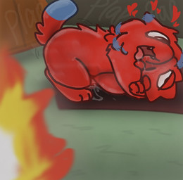 anthro blue_and_red bodily_fluids campfire camping camping_tent candy canon_x_oc cum cum_splatter dessert food genital_fluids gummy_(food) looking_pleasured male male/male on_mat pounding_ass red_body sloppy_kiss nakeilyar jelly_defense fan_character fatello wilt_(nakeilyar) food_creature goo_creature gummy_creature living_candy
