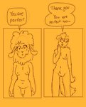 andromorph andromorph/gynomorph anthro asdro_(artist) bovid breasts canid canine canis caprine comparison dialogue domestic_dog duo english_text gynomorph hi_res intersex intersex/intersex mammal mastectomy_scar scar sheep size_difference small_breasts text trans_(lore) trans_man_(lore) trans_woman_(lore)