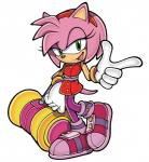 accessory amy_rose anthro black_nose clothing eulipotyphlan female fur gloves green_eyes hair hair_accessory hairband half-closed_eyes hammer handwear hedgehog hi_res mammal melee_weapon narrowed_eyes on_model open_mouth piko_piko_hammer pink_body pink_fur pink_hair raseinn sega short_hair simple_background solo sonic_boom sonic_the_hedgehog_(series) thin_calves thin_legs thin_thighs tools weapon white_background