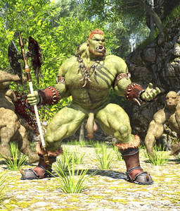 accessories_only action_pose axe balls barbarian barbarian_orc battle_axe beard biceps body_hair boots chest_hair clothing detailed_background exposed_balls facial_hair fighting_pose flaccid footwear footwear_only forest forest_background fur_boots genitals green_body green_skin group holding_object holding_weapon humanoid_genitalia humanoid_penis male melee_weapon mostly_nude muscular muscular_male nude nude_fight outside pecs penis plant pose shoes shoes_only trapezius tree tusks vein veiny_penis weapon foxmagik dungeons_and_dragons hasbro wizards_of_the_coast humanoid orc troll_(mythology) 3d_(artwork) digital_media_(artwork) hi_res
