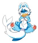 4_fingers 4_toes anthro blue_body blue_eyes blue_fur blue_nose cheek_tuft crotch_tuft facial_tuft feet fingers fur hair inner_ear_fluff looking_at_viewer lying male on_back pawpads paws simple_background sitting smile solo spread_legs spreading toes tuft white_background white_body white_fur white_hair aishasoup vnight6 fish marine shark 2022 hi_res