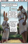 2024 5_fingers absurd_res anthro beastars black_nose breasts brown_body brown_fur canid canine canis clothed clothed_anthro clothed_female clothing comic confident dialogue domestic_rabbit dress duo dwarf_rabbit english_text female fingers fist fur grey_body grey_fur haru_(beastars) hi_res humanoid_hands juno_(beastars) kneeling lagomorph leporid lewduck mammal on_one_knee oryctolagus page_number rabbit school_uniform size_difference smile speech_bubble standing text uniform white_body white_fur wolf