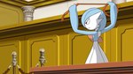 courtroom humor parody solo whip white_body matchstick_39 ace_attorney capcom nintendo pokemon franziska_von_karma gardevoir generation_3_pokemon pokemon_(species) 16:9 hi_res widescreen