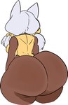 accessory animal_ears bare_shoulders big_breasts big_butt bottom_heavy bow_ribbon breasts bubble_butt butt butt_focus clothed clothing curvy_figure dark_body dark_skin exposed_ass female hair hair_accessory hair_bow hair_ribbon pantsless race_swap rear_view ribbons simple_background solo standing thick_thighs voluptuous voluptuous_female white_background white_hair yellow_clothing lemonadepikachu monolithsoft xenoblade_(series) xenoblade_chronicles_2 nia_(xenoblade) animal_humanoid blade_(xenoblade) cat_humanoid felid felid_humanoid feline feline_humanoid gormotti human humanoid mammal mammal_humanoid 2024 absurd_res colored digital_drawing_(artwork) digital_media_(artwork) hi_res shaded