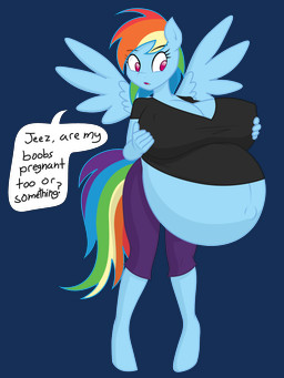 anthro belly big_belly big_breasts black_clothing black_eyebrows black_shirt black_topwear blonde_hair blue_body blue_ears blue_hair blue_tail blue_wings bottomwear breasts clothing dialogue eyebrows eyelashes female green_hair green_tail hair hand_on_breast hand_on_own_breast huge_belly huge_breasts multicolored_hair multicolored_tail navel nipple_outline open_mouth orange_hair orange_tail outie_navel pants pink_eyes pink_mouth pink_tongue pregnant pregnant_anthro pregnant_female purple_bottomwear purple_clothing purple_pants purple_tail rainbow_hair rainbow_tail red_hair red_tail shirt simple_background solo speech_bubble tail text three-quarter_view tongue topwear transparent_background wings yellow_tail funble thenypod4 third-party_edit friendship_is_magic hasbro my_little_pony rainbow_dash_(mlp) equid equine horse mammal pony 2021 3:4 absurd_res alpha_channel cel_shading color_edit colored digital_media_(artwork) english_text hi_res shaded
