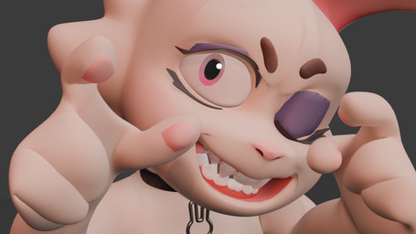 4_fingers anthro dexter_(dexterx) eyeshadow fingers grin looking_at_viewer makeup male one_eye_closed pink_nose purple_eyeshadow smile solo teeth dexterx the_boys_(series) 16:9 3d_(artwork) digital_media_(artwork) hi_res widescreen