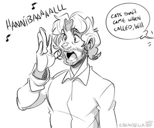 clothed clothing dialogue facial_hair hair human_focus human_only male not_furry simple_background solo speech_bubble text zillabean hannibal_(series) will_graham human mammal 6:5 digital_media_(artwork) english_text monochrome sketch