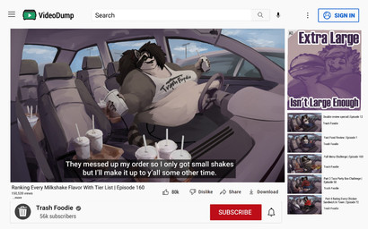 advertisement anthro back_rolls belly belly_folds belly_overhang belly_rolls beverage black_body black_fur black_hair bottomwear breasts car clothed clothing container countershading cup disposable_cup facial_markings fake_screencap fast_food fat_arms fat_rolls female flabby_arms food fur grey_body grey_fur hair head_markings holding_beverage holding_object humanoid_hands inside inside_car inside_vehicle long_hair looking_at_viewer love_handles markings mask_(marking) milkshake muffin_top navel obese obese_anthro obese_female overweight overweight_anthro overweight_female pants parking_lot parody ponytail review ring_(marking) ringed_tail seat shirt sitting sitting_in_car solo steering_wheel striped_body striped_fur striped_markings striped_tail stripes tail tail_markings tank_top text text_on_clothing text_on_shirt text_on_tank_top text_on_topwear thick_thighs topwear vehicle website weight_gain white_body white_clothing white_countershading white_shirt white_tank_top white_topwear silverfang725 youtube mammal procyonid raccoon 2022 clip_studio_paint_(artwork) digital_media_(artwork) english_text hi_res shaded subtitled