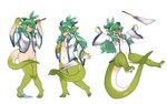 2022 alternate_species anthro barefoot breasts clothed clothing dragon feet female furrification green_eyes green_hair hair hi_res holding_object horn human human_to_anthro looking_up mammal mythological_creature mythological_scalie mythology navel partially_clothed sanae_kochiya scalie sequence simple_background smile solo species_transformation syo_you9 tail touhou transformation transformation_sequence underwear underwear_down white_background