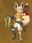 adventurer clothing male prosthetic prosthetic_leg prosthetic_limb fabian_zibb_(artist) dungeons_and_dragons hasbro wizards_of_the_coast canid canine fennec_fox fox kit_fox mammal true_fox 3:4 low_res portrait