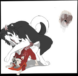 after_sex age_difference animal_genitalia animal_penis animal_vulva balls blush bodily_fluids breeding_slave canine_genitalia canine_penis canine_vulva cum cum_drip cum_on_back cum_on_ground dripping duo fangs female feral feral_on_feral genital_fluids genitals kerchief male male/female muzzle_(object) muzzled open_mouth penis simple_background teeth tongue vulva white_background young young_feral wugi balto_(series) universal_studios jenna_(balto) steele_(balto) alaskan_malamute canid canine canis domestic_dog husky mammal nordic_sled_dog spitz 2018 absurd_res hi_res
