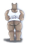 anthro balls belly big_balls big_butt big_muscles big_pecs big_penis butt clothing erection foreskin front_view genitals hair humanoid_genitalia humanoid_penis male muscular nipples nude pecs penis pubes solo gaek cartoon_network chowder_(series) shnitzel full-length_portrait hi_res portrait