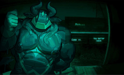 abs anthro barazoku big_muscles big_nipples big_pecs clothing dialogue dialogue_box doorbell_camera dripping drone dronesuit eyeless facial_markings forehead_markings gloves hand_behind_back handwear head_markings horn latex latex_clothing latex_skinsuit latex_tentacles liquid_latex looking_at_viewer male markings metal_jaw muscular muscular_arms muscular_male navel nipple_piercing nipple_ring nipples outside pecs photo_background piercing porch ring_piercing skinsuit slime solo tail tail_tuft text tight_clothing tuft uriex no_i'm_not_a_human bovid bovine cattle mammal english_text hi_res mixed_media monochrome photography_(artwork)