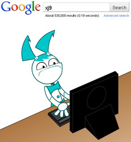 4_fingers black_eyes blue_body computer computer_keyboard desk disgust displeased electronics fingers frown furniture half-closed_eyes humor machine metallic_body monitor narrowed_eyes navel not_furry pigtails simple_background solo table text unusual_navel white_background white_body mlaatrscribbles_(artist) google my_life_as_a_teenage_robot nickelodeon jenny_wakeman android humanoid robot robot_humanoid 2010 english_text low_res reaction_image