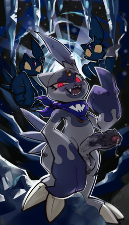 anthro balls bodily_fluids chest_gem claws dripping erection forehead_gem foreskin gem genital_fluids genital_raphe genitals glowing glowing_eyes group humanoid_genitalia humanoid_penis ice kerchief looking_at_viewer male neckerchief neckwear open_mouth open_smile penis precum precum_drip raphe_(anatomy) red_eyes scrotal_raphe smile solo_focus spiked_penis spikes spikes_(anatomy) teeth toe_claws trio vein veiny_penis darkluxia nintendo pokemon generation_8_pokemon hisuian_form hisuian_sneasel pokemon_(species) regional_form_(pokemon) absurd_res hi_res