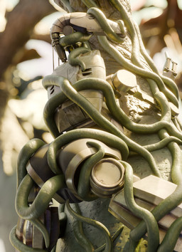 anal anal_penetration antenna_wire arms_tied bound butt double_penetration female female_penetrated fingers forced forest genitals green_tentacles imminent_penetration legs_tied looking_back low-angle_view machine not_furry outside penetration plant plant_sex plant_tentacles rape rear_view restrained restrained_by_tentacles sex stuck tentacle_in_ass tentacle_penetration tentacle_rape tentacle_sex tentacles tree vulva juanratman pickle_juice_(modeler) star_wars b1_battle_droid battle_droid humanoid robot 3d_(artwork) absurd_res blender_(artwork) digital_media_(artwork) hi_res