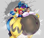 belly big_belly bodily_fluids breasts cum cum_inflation cum_inside female genital_fluids huge_belly hyper hyper_belly hyper_inflation inflation male kirbot12 nintendo pokemon kaiba_zeraora generation_4_pokemon generation_7_pokemon legendary_pokemon lucario pokemon_(species) zeraora absurd_res hi_res