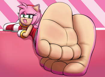 4_toes anthro barefoot big_feet boots clothing countershade_feet countershading dress eyelashes feet female foot_fetish foot_focus footwear gloves green_eyes handwear looking_at_viewer looking_back lying on_front pink_body pink_quills red_boots red_clothing red_dress red_footwear ring_(jewelry) shoes shoes_removed simple_background solo tan_arms tan_feet teasing_with_feet toes tongue tongue_out wrinkled_feet wrinkles cosmicfetish sega sonic_the_hedgehog_(series) amy_rose eulipotyphlan hedgehog mammal hi_res
