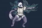 action_pose anthro aura biped clothed clothing eye_patch eyewear female fighting_pose hair jacket panties pose short_hair solo spirits standing topwear underwear white_hair lawyerdog chigui_(character) banded_gecko bear eublepharid gecko giant_panda hybrid lizard mammal reptile scalie