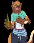 abs alcohol anthro beverage bottomwear bottomwear_down boxer_briefs bulge cider clothed clothing clothing_lift detailed_bulge drunk food genital_outline green_eyes male pants pants_down partially_clothed penis_outline shirt shirt_lift simple_background solo substance_intoxication tail tongue tongue_out topwear transparent_background underwear gorath calem_(ruddrbtt) african_wild_dog canid canine hybrid mammal mustelid otter 2015 4:5 alpha_channel