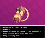 chastity_cage chastity_cage_only chastity_device chastity_device_only nude stylized_chastity_cage text zero_pictured dracozhilla locktober undertale_(series) burgerpants felid mammal english_text