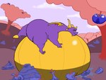 belly big_belly big_butt butt glistening glistening_belly horn huge_belly huge_butt hyper hyper_belly hyper_butt immobile plant purple_body tail tree wings yellow_horn yellow_tail yellow_wings spyrobiffy activision mythology spyro_the_dragon spyro dragon mythological_creature mythological_scalie scalie 2022 4:3 animated hi_res