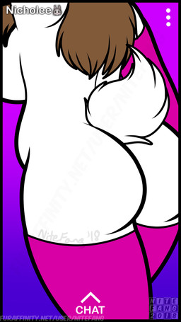arm_warmers armwear big_breasts big_butt breasts brown_hair butt camera_view clothing elbow_gloves female footwear fur gloves gradient_background hair handwear legwear mostly_nude purple_background selfie simple_background slightly_chubby socks thick_thighs thigh_highs white_body white_fur nitefang snapchat nichole_(bunnydewart) lagomorph leporid mammal rabbit 9:16 hi_res