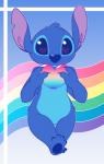 4_toes blue_body blue_claws blue_eyes blue_fur blue_nose blue_pawpads claws feet fingers fur head_tuft heart_eyes heart_symbol holding_object inner_ear_fluff lgbt_pride outline pawpads pride_color_background pride_colors pride_heart rainbow_pride_colors simple_background six-stripe_rainbow_pride_colors solo toes tuft breakingcloud 6/26 disney lgbt_pride_month lilo_and_stitch stitch_(lilo_and_stitch) alien experiment_(lilo_and_stitch) 2019 absurd_res digital_drawing_(artwork) digital_media_(artwork) hi_res