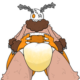 1_eye 4_arms antennae_(anatomy) anthro arm_tuft bodily_fluids close-up clothed clothing diaper diaper_focus facial_scar front_view fur genital_fluids head_tuft looking_at_viewer low-angle_view male multi_arm multi_limb neck_tuft orange_diaper orange_eyes scar simple_background solo standing tan_body tan_fur tuft unclean_diaper urine used_diaper using_diaper wearing_diaper wet_diaper wetting wetting_diaper white_body white_fur wings wrist_tuft carverthemoth carver_(carverthemoth) arthropod insect lepidopteran moth 2026 colored digital_drawing_(artwork) digital_media_(artwork) portrait