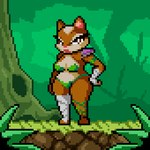 anthro armor bikini bikini_armor clothing female pixelated pose solo swimwear two-piece_swimsuit unconvincing_armor pixel_pete chipmunk ground_squirrel mammal rodent sciurid 1:1 digital_media_(artwork) pixel_(artwork)