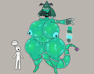 alternative_fashion antennae_(anatomy) anthro areola barbell_piercing big_breasts breasts cartoon_freckles collar color_swatch dialogue female freckled_face freckles genitals goth green_body grey_background hair hair_over_eyes large_female lipstick long_tail makeup male male/female mommy_kink nipple_dip nipple_piercing nipples piercing plump_labia pokemorph simple_background speech_bubble spots tail tail_ridge teal_spots text thick_thighs vulva tibbs nintendo pokemon orbee_(nickzilla) celesteela generation_6_pokemon generation_7_pokemon goodra hybrid pokemon_(species) ultra_beast 2023 absurd_res digital_media_(artwork) english_text hi_res