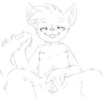 4_fingers anthro areola bedroom_eyes biped blep blush cheek_tuft claws clitoral_hood collarbone ears_up eyebrows eyelids eyeliner facial_tuft female female_anthro finger_claws fingers flat_chested fur genital_focus genitals glistening glistening_eyes head_tuft holding_own_tail holding_tail inviting inviting_to_sex leaning leaning_backward leg_tuft long_tail looking_at_viewer lying makeup mascara narrowed_eyes naughty_face navel neck_tuft nipples nude nude_anthro nude_female presenting presenting_pussy pupils pussy pussy_focus raised_head raised_inner_eyebrows seductive simple_background slim_anthro slim_female smile snout solo spread_legs spread_pussy spreading tail tongue tongue_out toony tuft taro_bubbletea housepets! grape_jelly_(housepets!) domestic_cat felid feline felis mammal 2024 absurd_res digital_media_(artwork) hi_res monochrome shaded sketch