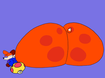 anthro bare_butt big_butt bite_mark butt camera_shake chomp clothing fungus hoodie huge_butt hyper hyper_butt impact impact_lines liquidy_fat looking_at_butt male mega_mushroom mushroom slamming solo tail toony topwear wobble wobbling gyroesehni mario_bros nintendo soups_(superiorfox) canid canine fox mammal 2026 4:3 animated